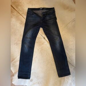 7 For All Mankind Men's Size 32 Dark Wash Slimmy Jeans Stretch Denim.